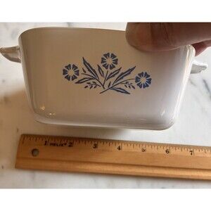 Vintage Rare Corningware Blue Cornflower 1/2 Quart Casserole Dish Microwaveable